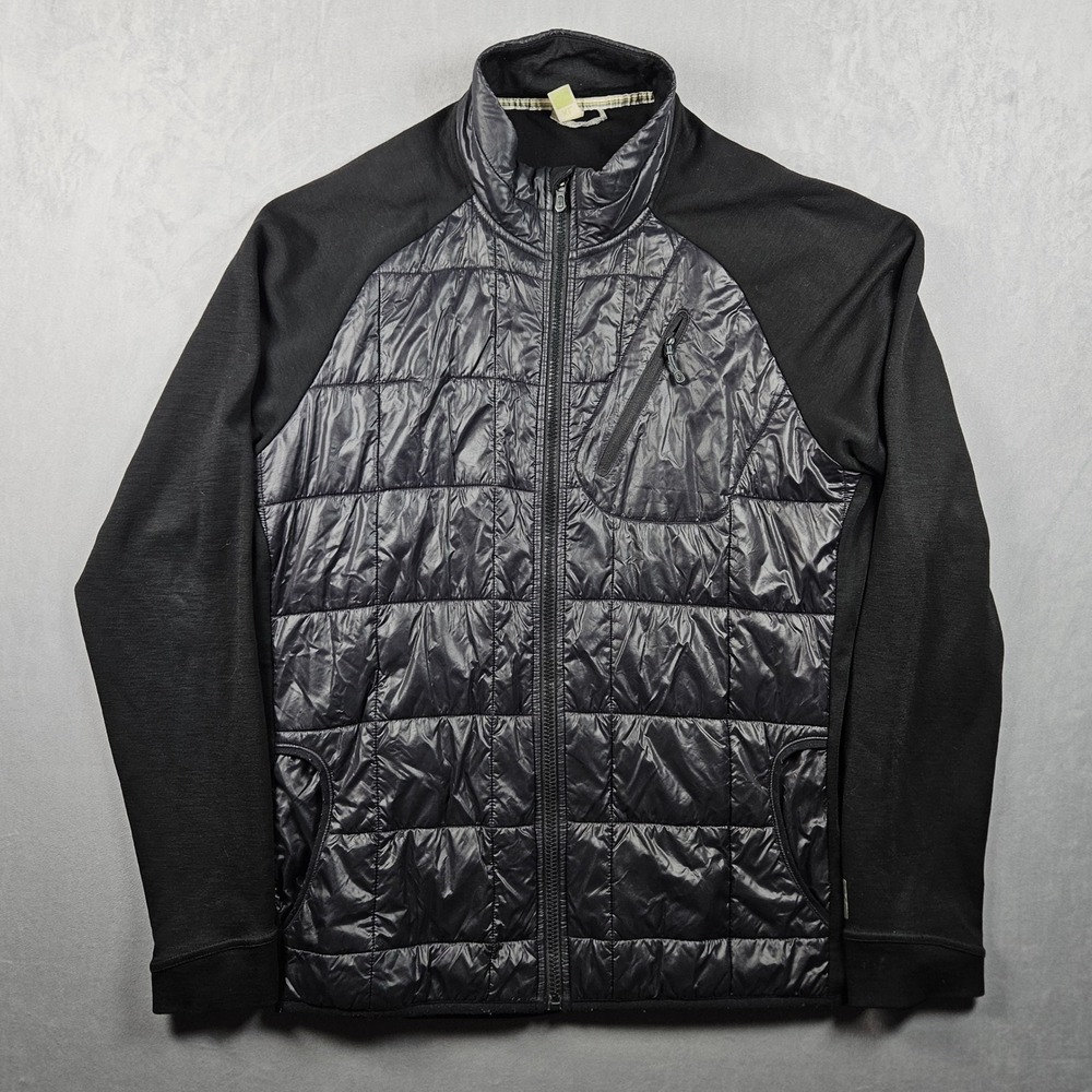 Smartwool PhD SmartLoft Divide Jacket Mens XL Black Hybrid Merino Wool Full Zip